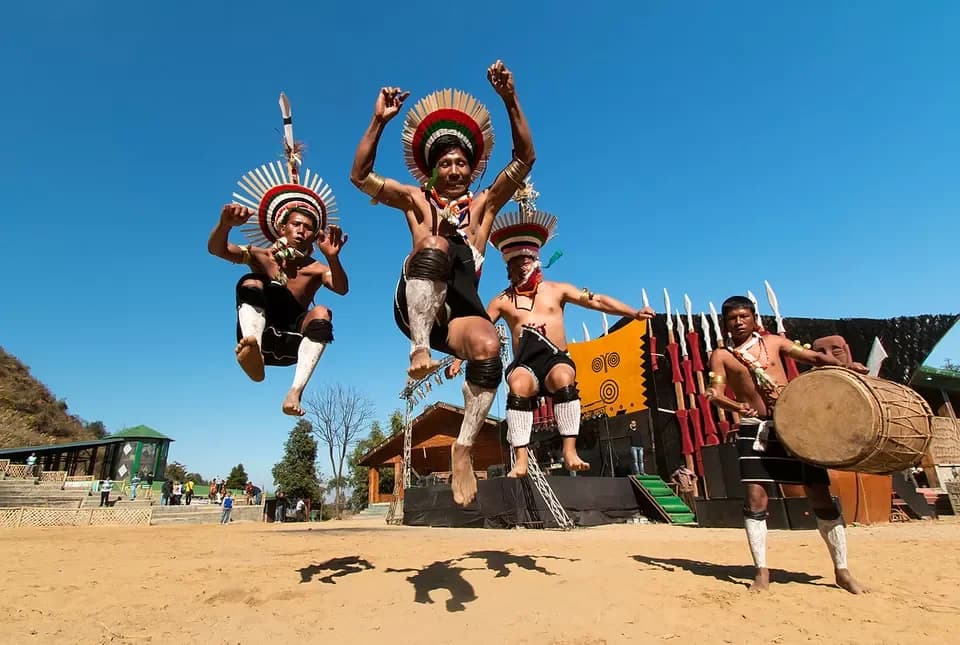 Hornbill Festival is a ten-day celebration of Nagaland's cultural heritage