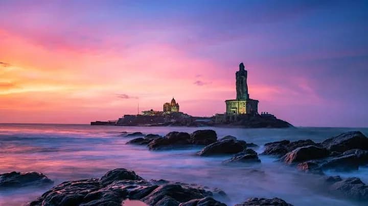 Kanyakumari Coast and Vivekananda Rock